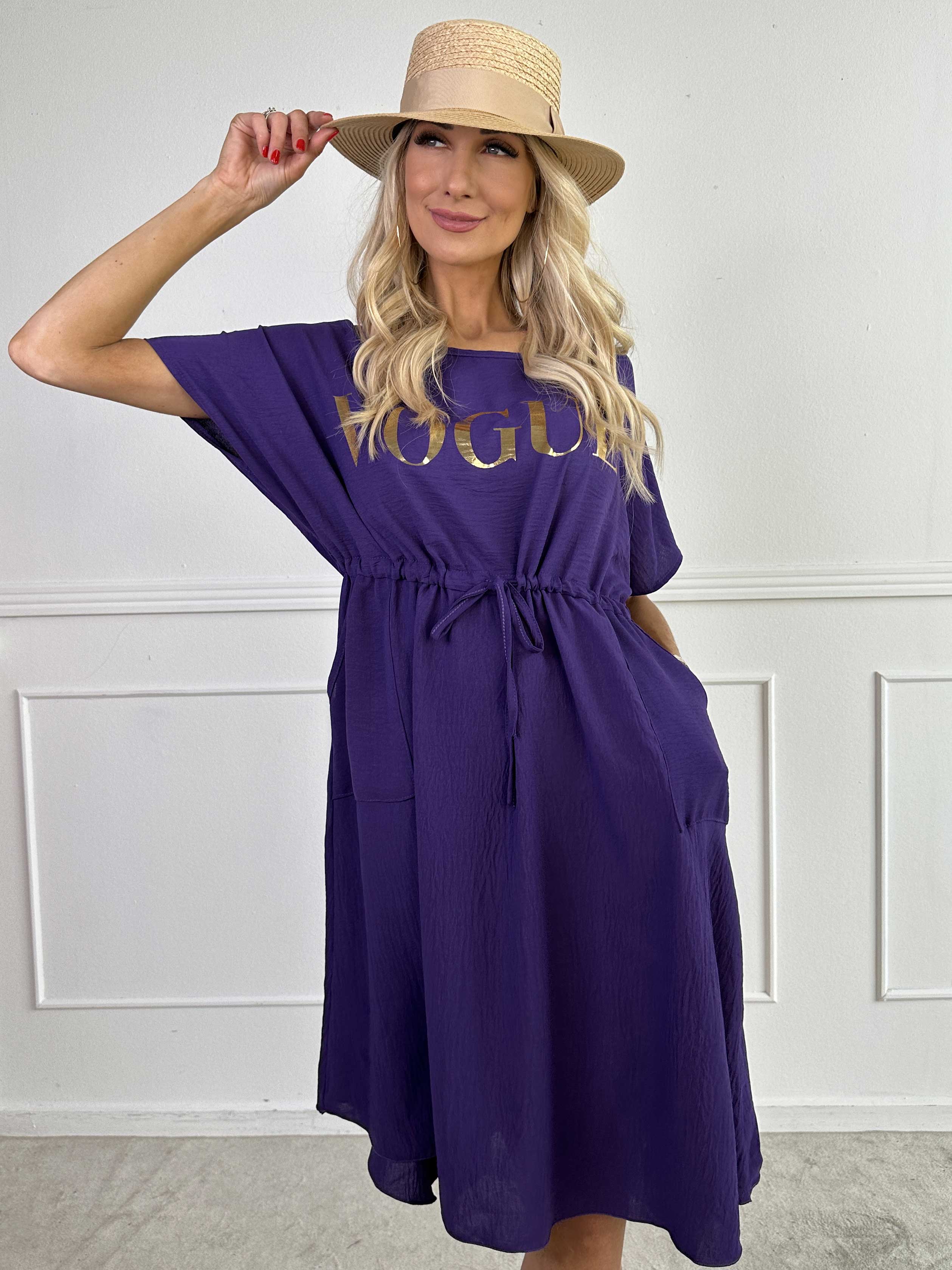 Ada - Sød kjole med vogue henover brystet